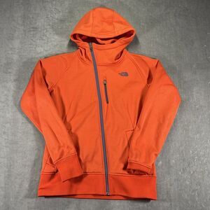 The North Face Jacket Women's Orange Full‎ Zip Up Hoodies Jacket Size XS